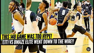 CRAZY 14u AAU Game Went Down To The Wire!! E1T1 vs BMaze Elite at MadeHoops!