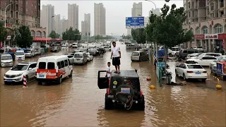 China River overflows and floods | soaked the streets of Jinan and Shandong