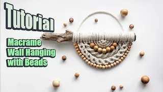 Tutorial Macrame Wall Hanging with beads | DIY |