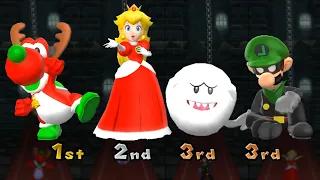 Mario Party 9 - Minigame - Yoshi Vs Peach Vs Boo Vs Luigi