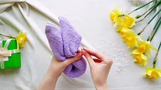 Пасхальные кролики из полотенец