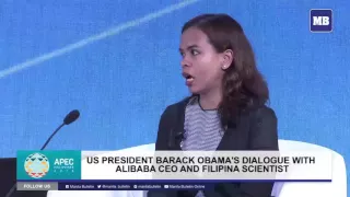 US President Obama's interviews Alibaba CEO and Filipina Entrepreneur at APEC CEO Summit 2015