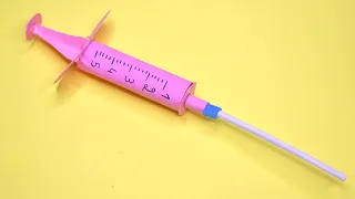 DIY : How To Make a Syringe Step by Step | Syringe Paper Crafts