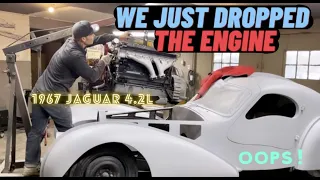 WE JUST DROPPED THE JAGUAR ENGINE ON THE BUGATTI 😱