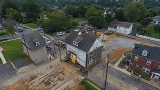 One block, seven hours, 330 tons: Lafayette College moves an Easton house
