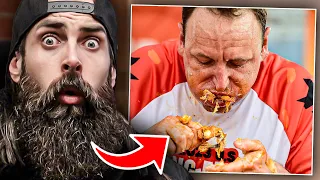 The Time Joey Chestnut Swallowed WHOLE Chicken Wings?!