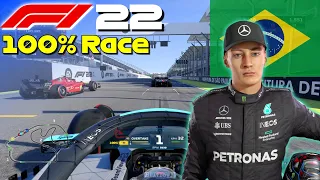 F1 22 - Let's Make Russell World Champion #21: 100% Race Brazil