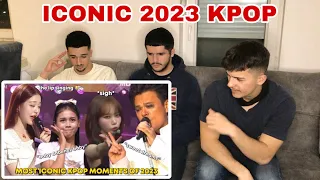 FNF Reacts to MOST ICONIC KPOP MOMENTS OF 2023