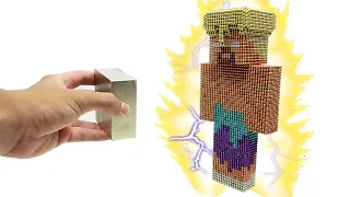 Minecraft Steve Super Saiyan Vs Monsters Magnets