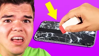 How To FIX YOUR PHONE In SECONDS! (Reacting To Life Hacks)