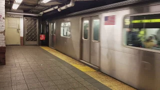 MTA IRT 5 Flatbush Ave Bound Train Arriving At West 72nd Street On The 2 and 3 Lines