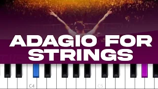 Tiësto - Adagio For Strings (piano tutorial)