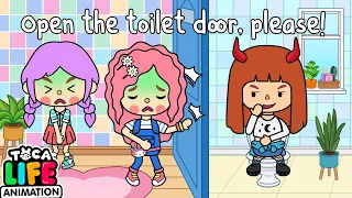 Open The Toilet Door, Please! 🥺💗🥶 Sad Story 🌏 Toca Boca Life World | Toca Animation