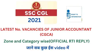 🔥Junior accountant cgl 2021 vacancy details l ssc cgl document verification l