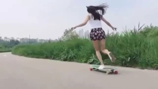 longboard tricks freestyle girl