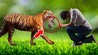 A Tigress Handed Her Cubs To This Man, Then He Did The Unthinkable...