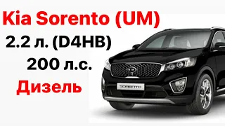 Kia Sorento (UM) Vin и номер двигателя 2.2 л. (D4HB) 200 л.с. Дизель