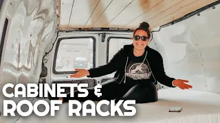 Installing Roof Rack and Cabinets in our VAN BUILD | GMC Savana Van Conversion | Vanlife Van Build