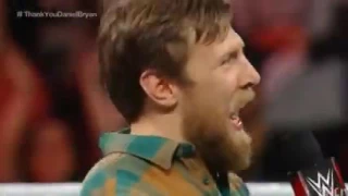 WWE Daniel Bryan bids farewell to the WWE Universe  Raw, February 8, 2016