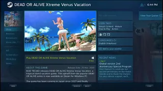 DEAD OR ALIVE Xtreme Venus Vacation : FREE TO PLAY ON STEAM
