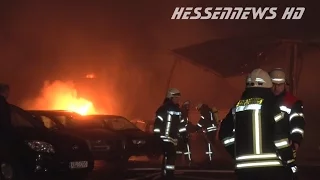 Autohandel und Lackiererei bei Großbrand in Frankenberg zerstört 29.12.2015