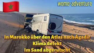 In Marokko über den Atlas nach Agadir / Im Sand abgerutscht