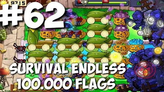 Plants vs Zombies Survival Endless 100000 Flags Part 62 | 1220 - 1240 Flags