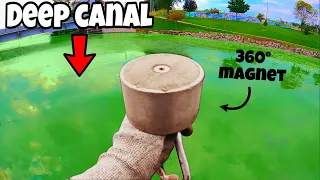 I Launched My Giant Magnet Into a Deep River Canal - What Will I Find? (Magnet Fishing)