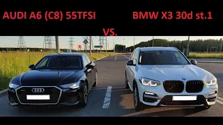 Audi A6 C8 55TFSI vs. BMW X3 30d st.1