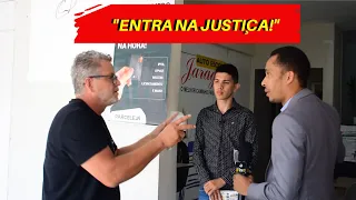 PROPRIETÁRIO MANDA CONSUMIDOR PROCURAR JUSTIÇA NA FRENTE DAS CÂMERAS