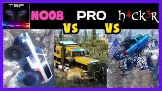 NOOB vs PRO vs H4CK3R (real) Ep.5 - SnowRunner crashes, fails, wins