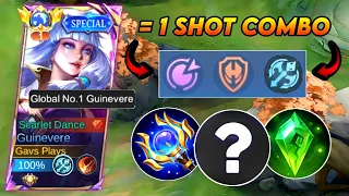 GUINEVERE 1 SHOT COMBO BUILD & EMBLEM 2024!! ( Guinevere best build 2024 )