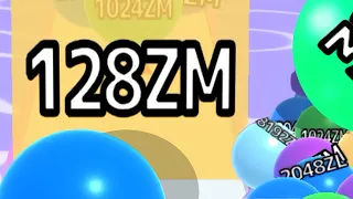 BALL RUN 2048 — INFINITY ∞ Go To '128 ZM' BORDER! (Z-M-MILLION 🙂, Gameplay)