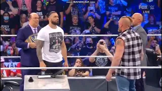 Brock lesnar and Roman Reigns contract signing wwe smackdown October 15 ,2021