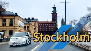 Driving in Stockholm city | Driving tour in Sweden Stockholm | 4K HDR