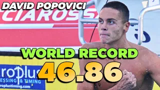 (Old WR) David Popovici 🇷🇴 46.86 // 100m Freestyle Final // European Champs 2022