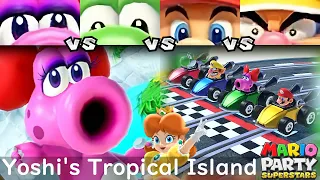 Mario Party Superstars Birdo vs Yoshi vs Mario vs Wario in Yoshi's Tropical Island (Master)