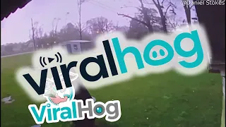 Sign Shop Ripped Apart by Tornado || ViralHog