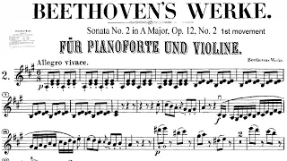 Beethoven, violín sonata no. 2 , 1st movement | Piano Accompaniment