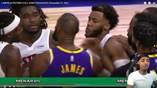 FlightReacts LAKERS at PISTONS | FULL GAME HIGHLIGHTS | November 21, 2021!