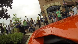 Lamborghini Aventador Loud Exhaust GoPro Peoples reaction in Chicago -3