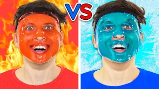 Hot vs Cold Face Mask Challenge!