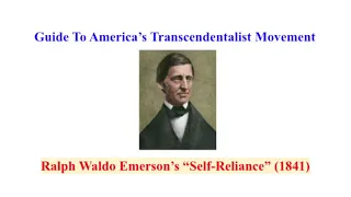 America’s Transcendentalist Movement & Ralph Waldo Emerson’s “Self-Reliance” (1841) for high school