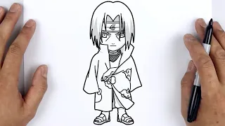 HOW TO DRAW ITACHI UCHIHA CHIBI | Naruto Shippuuden - Easy Step by Step Anime Drawing