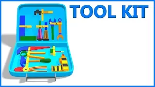 Tool Kit Toy Play Set || Learn Hand Tool Names For Children || Videos And Poems For Kids