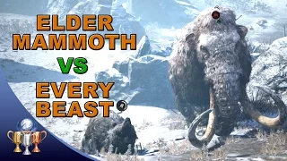 Far Cry Primal Battle Challenge - Can all your tamed Beasts take down one Elder Mammoth?