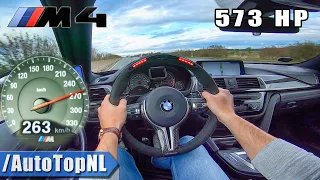 573HP BMW M4 Competition LED STEERING WHEEL on AUTOBAHN (No Speed Limit) by AutoTopNL