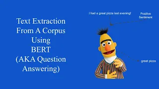 Text Extraction From a Corpus Using BERT (AKA Question Answering)