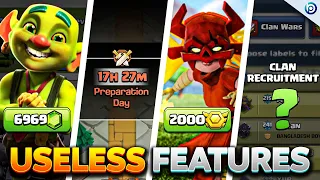 11 USELESS Features WE ALL HATE in Clash of Clans