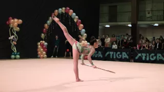 Анастасия Угай. Обруч. Метелица 2015 Rhythmic Gymnastics Эмоциональное выступление.